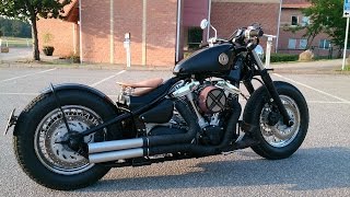 Custom Yamaha xv1600 roadstar  wildstar bobber [upl. by Marlette]