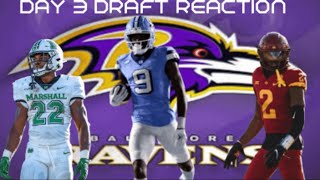 Day 3 Reaction Ravens STRONG Draft Class Is Complete Ravens RavensFlock [upl. by Kenney]