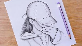 How to draw Hidden face  step by step  Pencil Sketch for beginners  Gizli yüz çizimi [upl. by Ataliah]