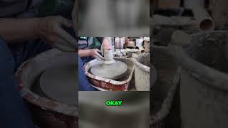 pottery tutorial 🤓 throwing off the hump on the potters wheel [upl. by Weiner]