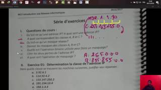 1Reseaux Informatique Serie dexercice Questions de Cours Darija [upl. by Harrison]