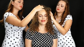 ASMR 1950s Hair Sounds Corrina Gets Pampered by Lucy  Mostly No Talking Scalp Massage [upl. by Gnuj]