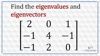 3 x 3 eigenvalues and eigenvectors [upl. by Hilaire]