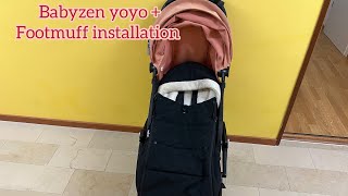 Babyzen yoyo footmuff installation  yoyo 6 [upl. by Inihor]