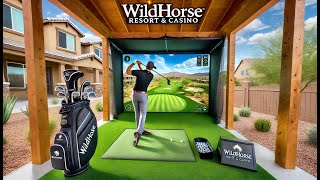 LIVE Sim Golf ★ Wildhorse Resort amp Casino Golf Course ★ GSPro amp Garmin R10 [upl. by Idnem]