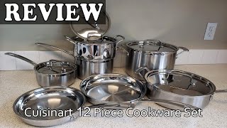 Cuisinart MultiClad Pro Triple Ply Stainless Cookware 12 Piece Set Review [upl. by Judas]