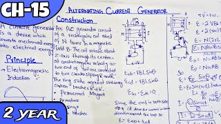 alternating current generator and variations of current as a function of angleclass 12th chapter 15 [upl. by Thaine]