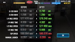 CSR2  Bugatti Bolide 6808 Can run at 6806 and capable to go faster [upl. by Grenville]