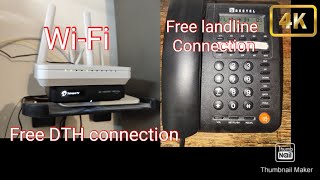 Airtel Xstream Fiber installation video Free landline DTH connection OTT AAP and WiFi Airtel fiber [upl. by Hannis]