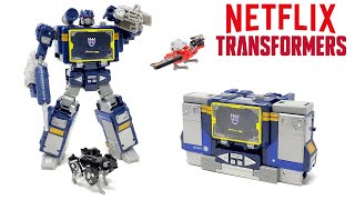 Transformers Netflix Earthrise Soundwave Battle Pack Review [upl. by Dira]