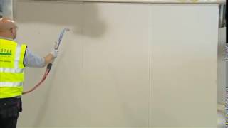 How to apply Thistle SprayFinish  Applying The Plaster  British Gypsum [upl. by Sipple514]