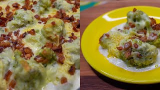 BRÓCOLIS GRATINADO COM MOLHO BRANCO BACON E QUEIJO [upl. by Alverson]