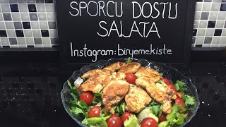 TAVADA YAĞSIZ IZGARA TAVUKLU SALATA [upl. by Lorant]