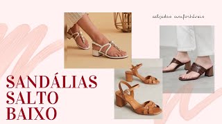 LINDAS SANDÁLIAS DE VERÃO SALTO BAIXOBLOCO LANÇAMENTOSTENDÊNCIA 2021SAPATOS FEMININOS DO MOMENTO [upl. by Ynneb]