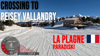 4K Skiing Plagne Bellecôte to Peisey Vallandry via Vanoise Express Paradiski France GoPro HERO11 [upl. by Harper]