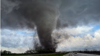 Strong Tornado tears through Lincoln Nebraska [upl. by Leiria]