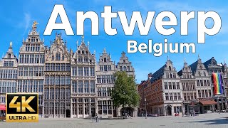 Antwerp Belgium Walking Tour 4k Ultra HD 60fps – With Captions [upl. by Ki]