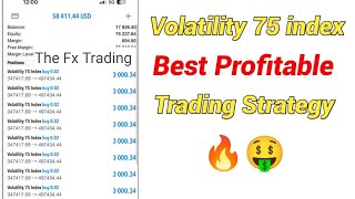 VOLATILITY 75 INDEX 5 MINUTES SCALPING TRADING STRATEGY  VIX 75 INDEX LIVE TRADING 🔥🔥🤑🤑🤑 [upl. by Omik]