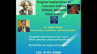 Cocculus Indicus ‘RECOGNIZES the reality and accepts it’ an Original presentation Sehgal method [upl. by Pen762]