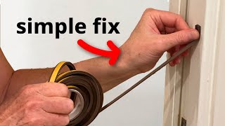 How to weatherstrip a hinge door with tape [upl. by Ecnahc725]