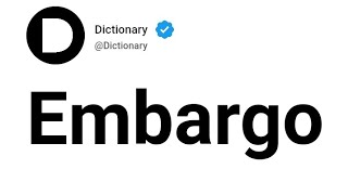 Embargo Meaning In English [upl. by Nedry411]