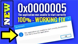 0xc00005 The Application was unable to start correctly 0xc00005 Click OK to close the application [upl. by Essenaj605]