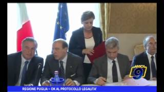 Regione Puglia  Ok al protocollo legalità [upl. by Sisak]