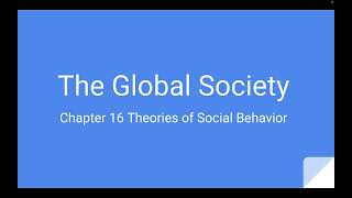 Ch 16 Global Society [upl. by Whitson]