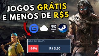 CORRA Jogos por menos de 5 reais e GRÁTIS na STEAM e EPIC além de 94 OFF na Nuuvem e Gamersgate [upl. by Hedwiga]