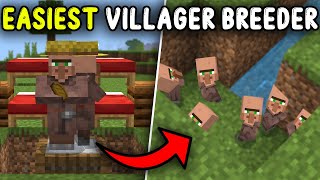 EASIEST VILLAGER BREEDER Minecraft Bedrock 121 [upl. by Ezarra]