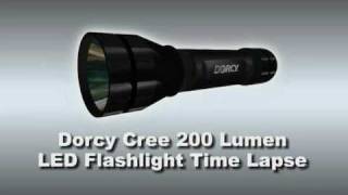 Dorcy CREE LED Flashlight Time Lapse 3hr10hr 200 Lumen [upl. by Helse]