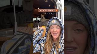 Wood Stove in a VAN 🔥vanlife offgrid [upl. by Eeryt]