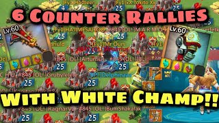 White Champ Gear vs 6 Counter Rallies  How Much Damage Would It Do [upl. by Tennos]