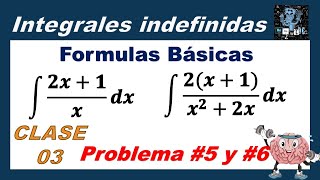 INTEGRAL INDEFINIDA ¡¡DESDE CERO Formulas Básicas problema 5 y 6 Curso Completo  CLASE 03 [upl. by Assilym]