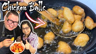 How Chinese Chefs Cook Chicken Balls with Sweet amp Sour sauce 🍗 Mum and Son Professional Chefs [upl. by Enayr333]