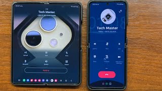Samsung Galaxy Z Fold 4 True Phone Dialer vs Samsung Galaxy Z Flip 4 Drupe Dialer Incoming Calls [upl. by Eedna]