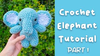 Crochet Elephant Tutorial  How to Crochet an Elephant Part 1 [upl. by Darrell304]