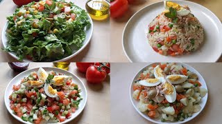 4 recettes de salades faciles amprapide spécial ramadan وصفات سلائط صحية لشهر رمضان 🌙 [upl. by Adnawak863]