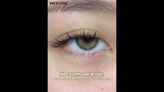 MYEYEYBB Neo Sunflower Brown Colored Contact Lenses  Prescription [upl. by Nedac953]