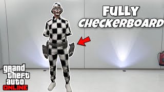 HOW TO GET A FULL CHECKERBOARD OUTFIT IN GTA 5 ONLINE 160 ALL CONSOLES GTA 5 Clothing glitch [upl. by Eugor]