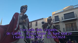 Cercavila dels Gegants de Calella 2024  Festa Major de Sant Quirze i Santa Julita  16062024 [upl. by Ottilie919]