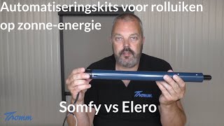 Rolluik van zonneenergie voorzien Somfy vs Elero solar kits [upl. by Oakes]