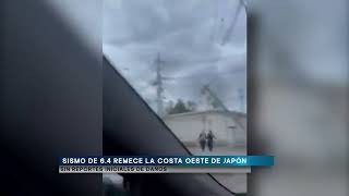 Sismo de 64 remece la costa oeste de Japón sin reportes iniciales de daños [upl. by Gunas939]