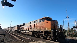 BNSF Double Stack amp Piggyback ft BNSF 4715 [upl. by Anileme]