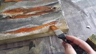 Powertex mixedmedia rusty powder tutorial Roest maken [upl. by Irena]