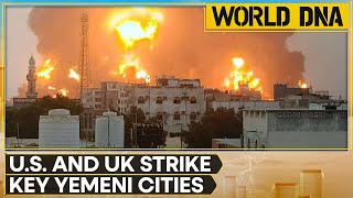 US and UK Forces Strike Key Houthi Sites in Yemen  Latest English News  WION World DNA [upl. by Gignac]