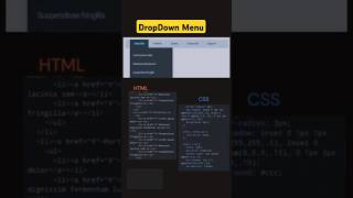 How to make a dropdown menu using HTML CSS dropdown dropdownmenu webdesign shorts navbar [upl. by Annerol]