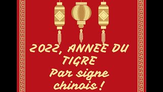 HOROSCOPE 2022 CHINOIS LANNEE DU TIGRE PAR SIGNE CHINOIS [upl. by Ches582]