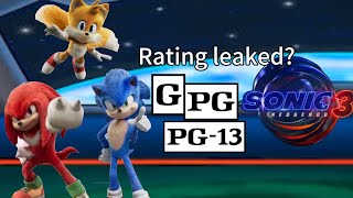 Sonic Movie 3 Age Rating LEAKED [upl. by Nylecaj]