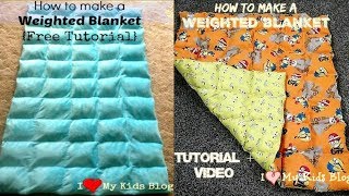 How to make a Weighted Blanket Tutorial Video [upl. by Anwahsal800]